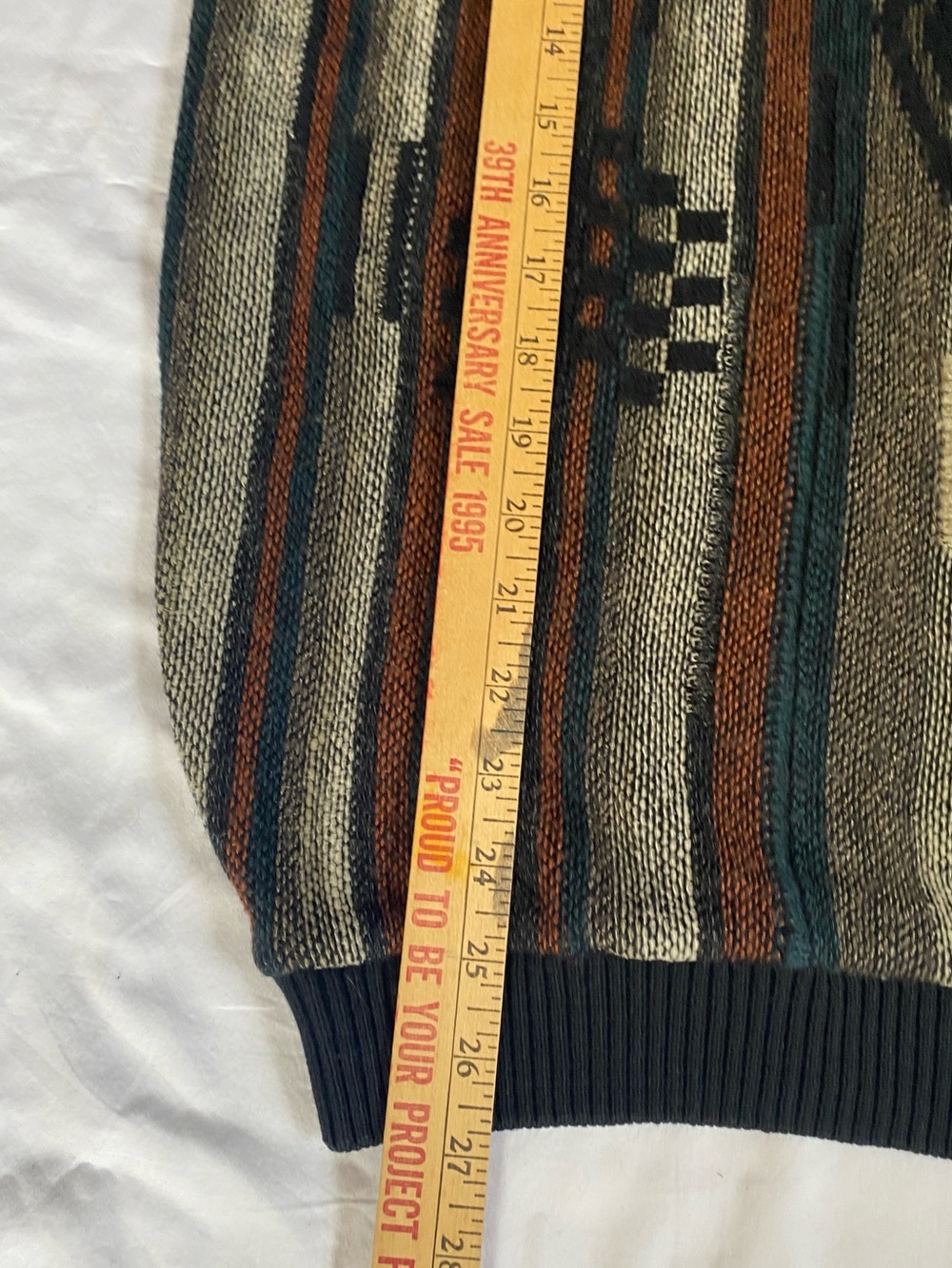 Tosani Wool Blend Eclectic Grandpa Coogi Style Psychedelic Crewneck Sweater 2XL - Picture 10 of 10